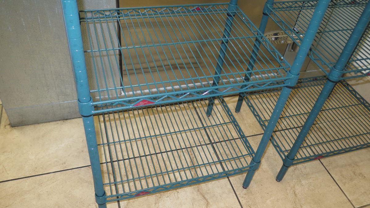 Green Metro Shelving Unit w/4 Shelves (24