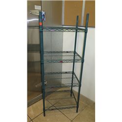 Green Metro Shelving Unit w/4 Shelves (24