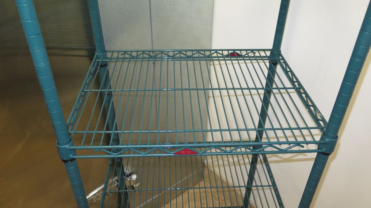 Green Metro Shelving Unit w/4 Shelves (24