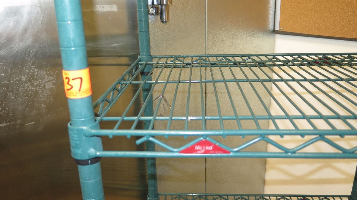 Green Metro Shelving Unit w/4 Shelves (24