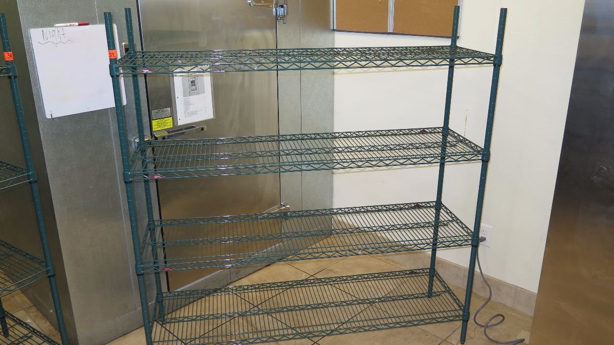 Green Metro Shelving Unit w/4 Shelves 60