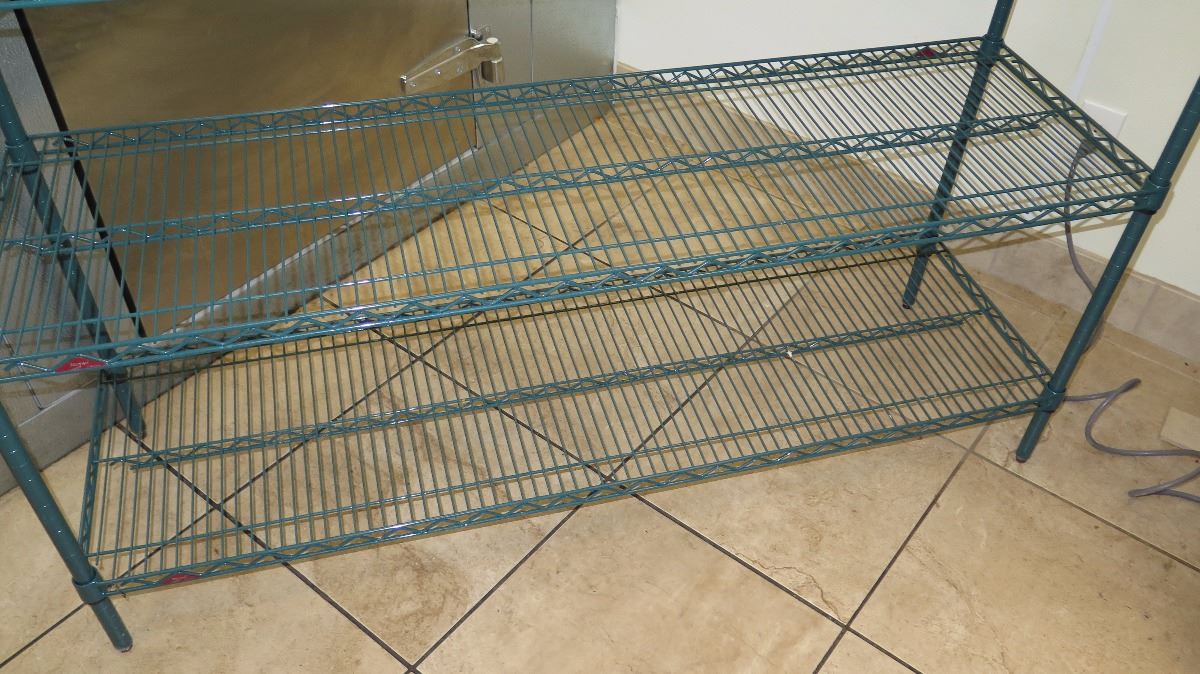 Green Metro Shelving Unit w/4 Shelves 60