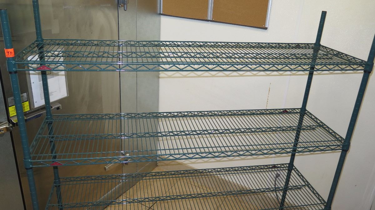 Green Metro Shelving Unit w/4 Shelves 60