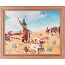 Frank Hoffman, oil on board