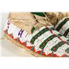 Image 2 : Northern Plains Beaded Child's Moccasins. 6 ¼" long with fully beaded uppers.