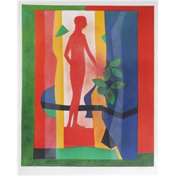 Andre Minaux, Au Jardin, Lithograph