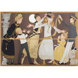 Philippe Henri Noyer, Blind Man's Buff at the Imperial Russian Court, Lithograph