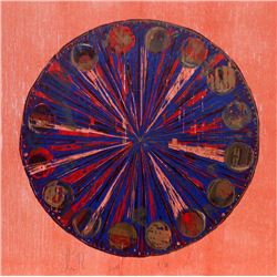 Tal R, The Hour, Woodcut Print