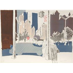 Fairfield Porter, untitled (NYC), Lithograph