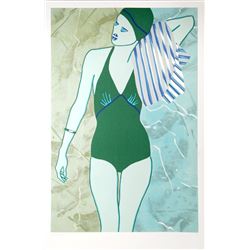 Kiki Kogelnik, Bathing in Green, Serigraph