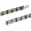 Image 2 : NATURAL PURPLE AMETHYST-CHROME DIOPSIDE BRACELET