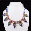 Image 1 : Tibet Hand Made Natural Coral, Lapis Lazuli Necklace