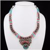 Image 1 : Tibet Hand Made Turquoise, Coral, Lapis Lazuli Necklace