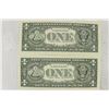 Image 2 : 2-2003-A $1 FRN'S LOW CONSECUTIVE SERIAL 'S UNC