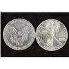 Image 2 : 2-1989 AMERICAN SILVER EAGLES UNC