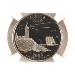 2003-S MAINE QUARTER NGC PF69 ULTRA CAMEO