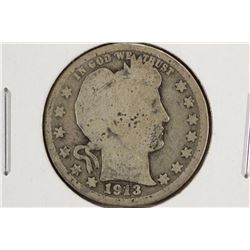1913-D BARBER QUARTER