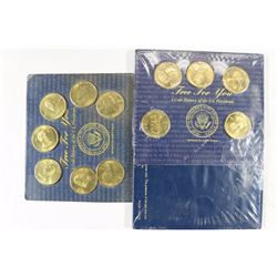 12 ASSORTED BRASS US PRESIDENT MEDALS