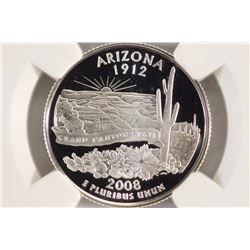 2008-S SILVER ARIZONA QUARTER NGC PF70 ULTRA CAMEO