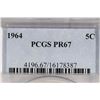 Image 3 : 1964 JEFFERSON NICKEL PCGS PR67 TONING