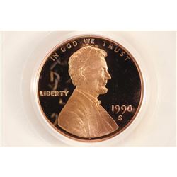 1990-S LINCOLN CENT PCGS PR69RD DCAM