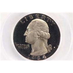 1984-S WASHINGTON QUARTER PCGS PR69 DCAM