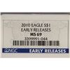 Image 3 : 2010 AMERICAN SILVER EAGLE NGC MS69 EARLY RELEASES