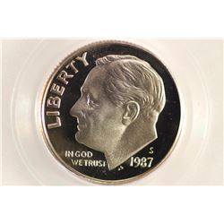 1987-S ROOSEVELT DIME PCGS PR69 DCAM