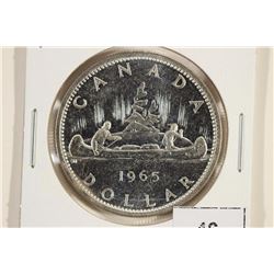 1965 CANADA SILVER DOLLAR UNC