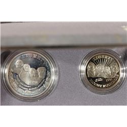 1991-S MT. RUSHMORE 2 COIN PROOF SET