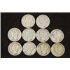 Image 1 : 10 ASSORTED 1930'S MERCURY DIMES