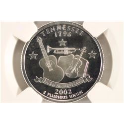 2002-S SILVER TENNESSEE QUARTER NGC PF69