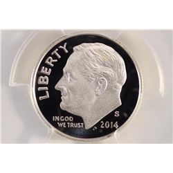 2014-S SILVER ROOSEVELT DIME PCGS PR70 DCAM