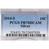 Image 3 : 2014-S SILVER ROOSEVELT DIME PCGS PR70 DCAM