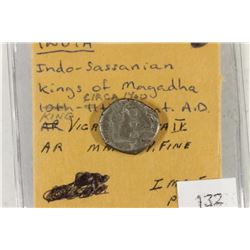SILVER CIRCA 1400 A.D. INDIA INDO-SASSANIAN KINGS