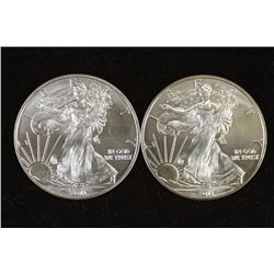 2-2011 AMERICAN SILVER EAGLES UNC