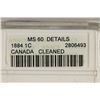 Image 3 : 1884 CANADA LARGE CENT ANACS MS60 DETAILS
