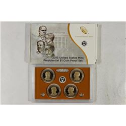 2013 US PRESIDENTIAL DOLLAR PROOF SET WITH BOX