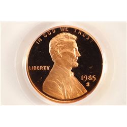 1985-S LINCOLN CENT PCGS PR69RD DCAM
