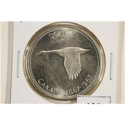 1967 CANADA SILVER DOLLAR FLYING GOOSE UNC