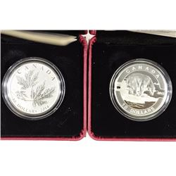 CANADA 2014 $10 SILVER MAPLE LEAF AND 2013 $10