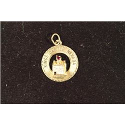 APPROX. 1.7 GRAM 14KT GOLD CHARM WITH STONE