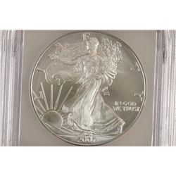 2007-W AMERICAN SILVER EAGLE ICG SP70 SATIN
