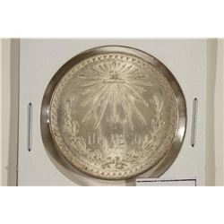 1940-M MEXICO SILVER PESO CAPS & RAYS UNC