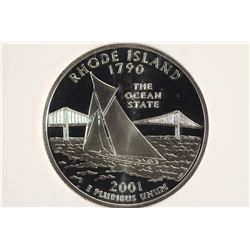 2001-S SILVER RHODE ISLAND QUARTER NGC PF69