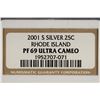 Image 3 : 2001-S SILVER RHODE ISLAND QUARTER NGC PF69