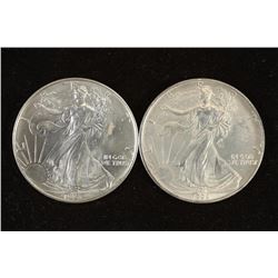 1993 & 1995 AMERICAN SILVER EAGLES UNC