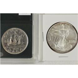 1949 CANADA SILVER DOLLAR UNC & 2004 AMERICAN