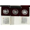 Image 1 : 3 CANADA COMMEMORATIVE SILVER DOLLARS SEE DESCRIP.