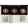 Image 2 : 3 CANADA COMMEMORATIVE SILVER DOLLARS SEE DESCRIP.